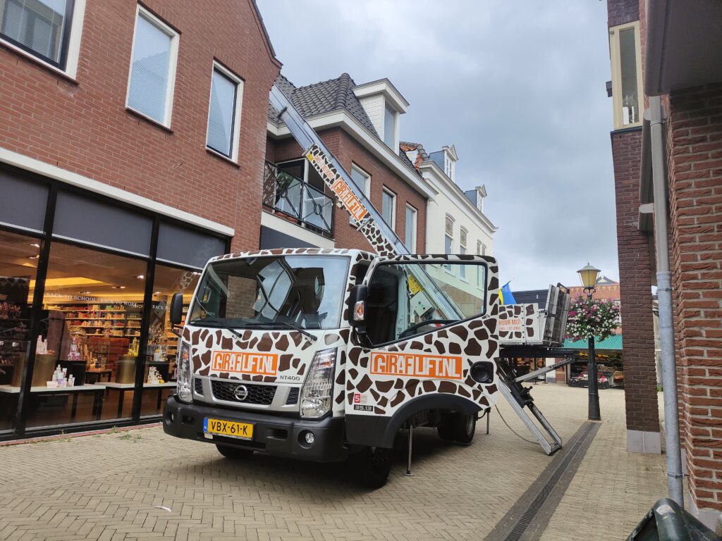 Verhuislift in de stad